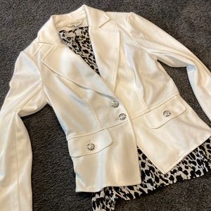 WHBM Knit Blazer Jacket Size 2 cream